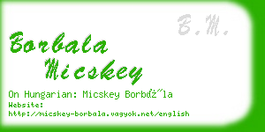 borbala micskey business card